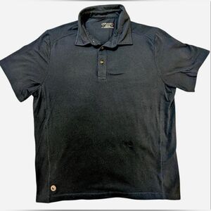 Untuckit Men’s Navy Short Sleeve Polo Shirt Size Medium Golf Athletic Casual